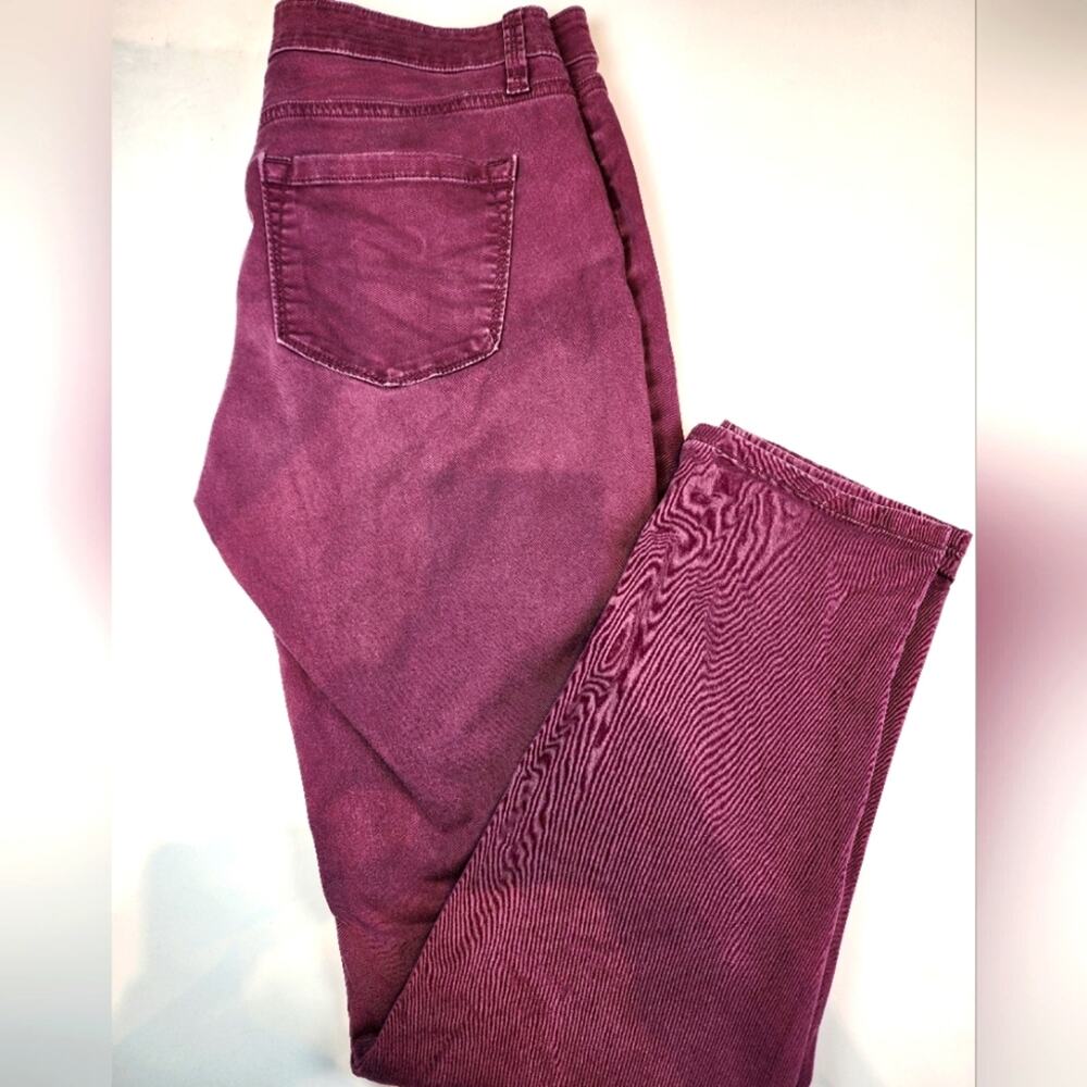 Loft‎ Curvy Skinny Jeans Burgundy Wine Size 27 /4